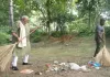 स्वच्छता अभियान के दौरान पीएम मोदी ने दिया श्रम दान 